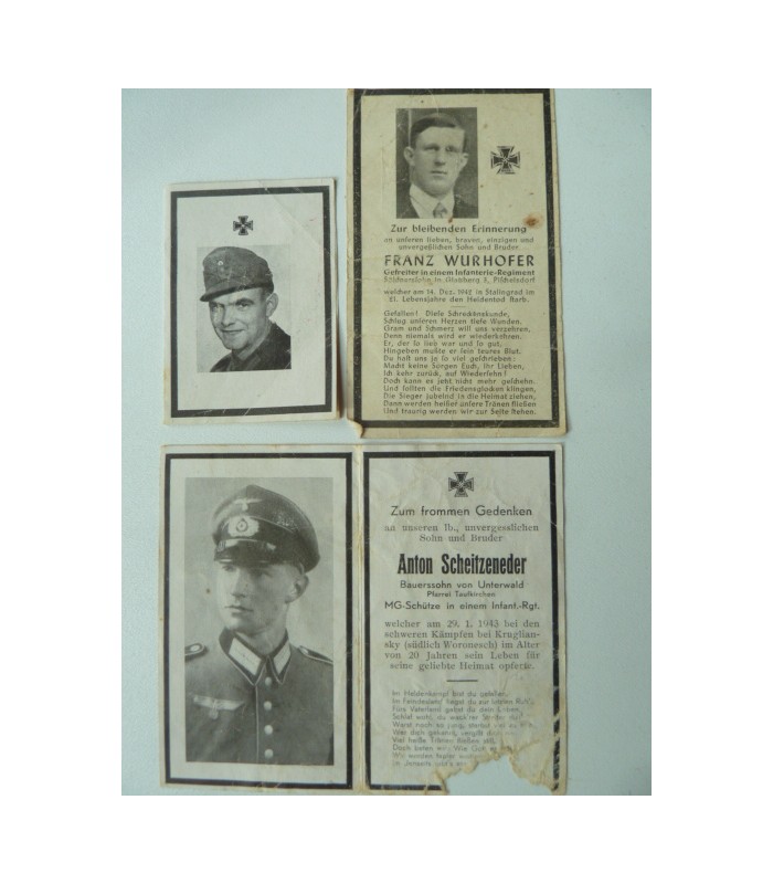 WH obituary notice, lot of 