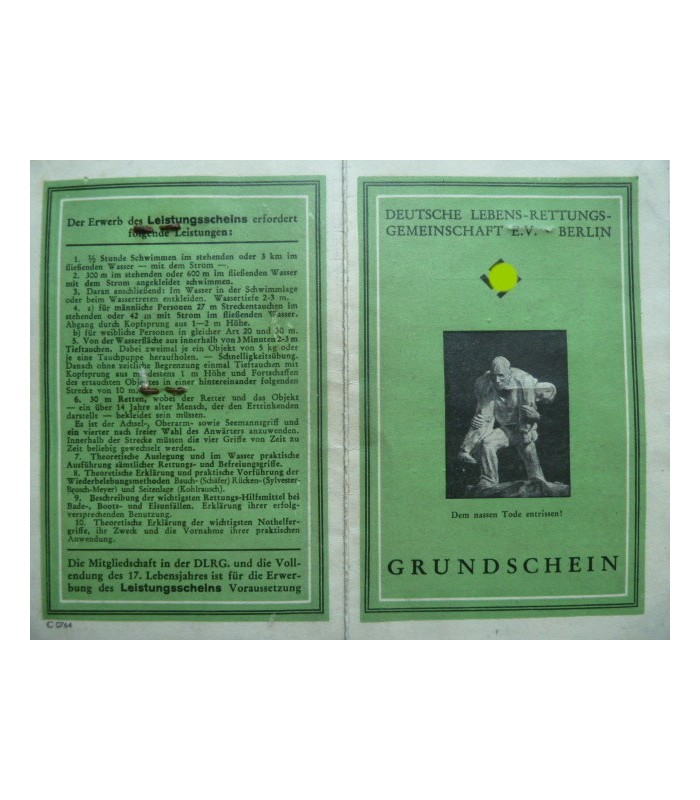 DLRG ID book and insignia