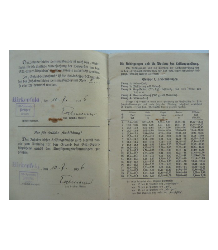 Insigne de capacités sportives SA