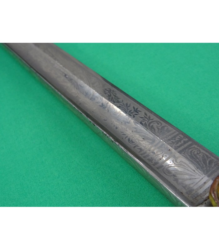 Double engraved WH sword