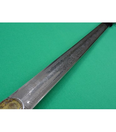 Double engraved WH sword