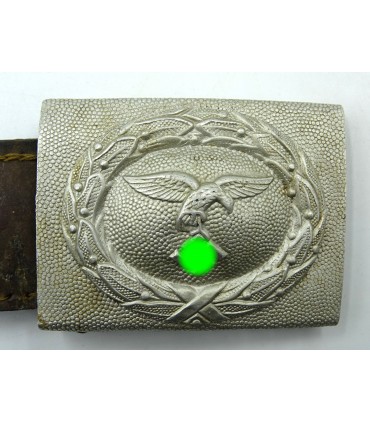 Boucle de ceinturon LW troupe alu avec languette cuir