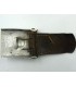 Hebilla de cinturón de aluminio LW troop con lengüeta de cuero