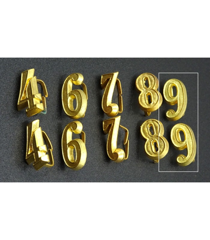 Paire de numéros d'épaulettes d'officier