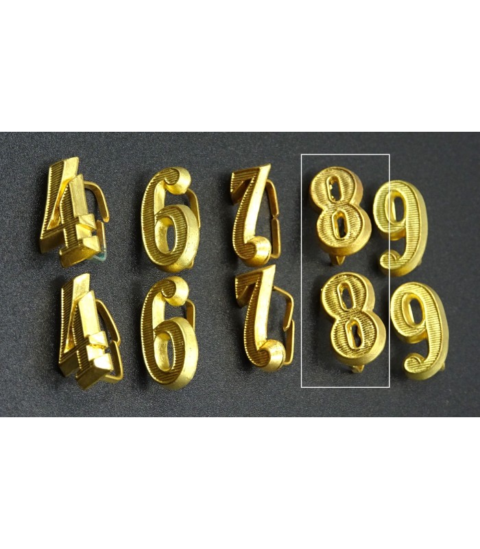 Paire de numéros d'épaulettes d'officier