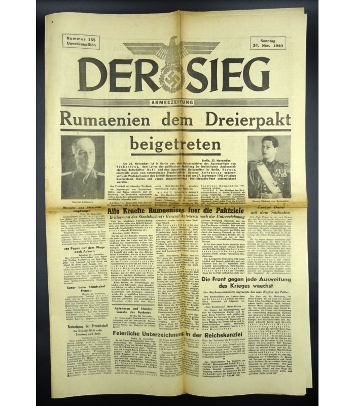 War propaganda newspaper 'Der Sieg'