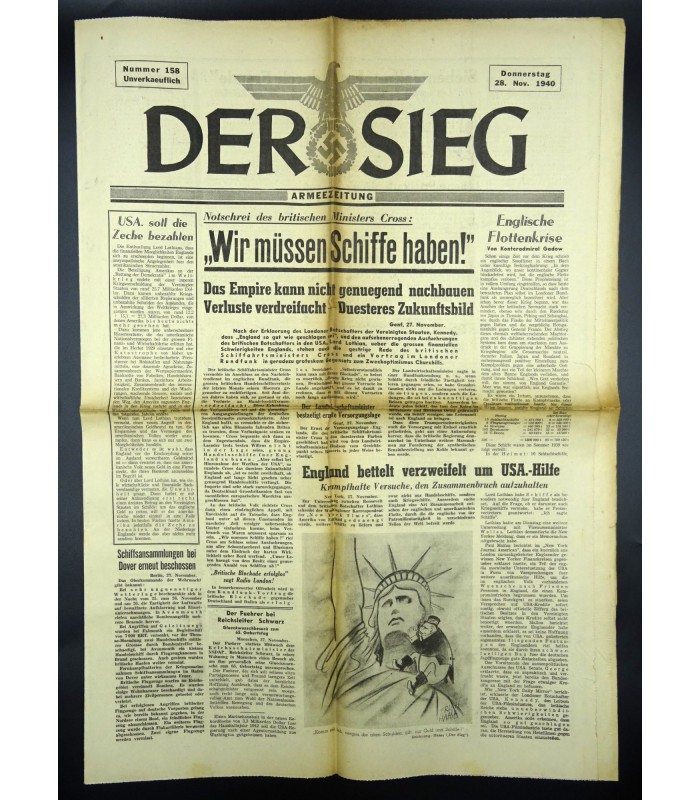 War propaganda newspaper 'Der Sieg'