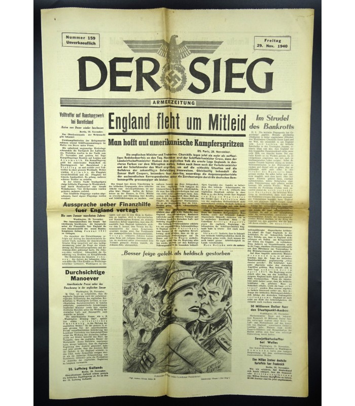 War propaganda newspaper 'Der Sieg'