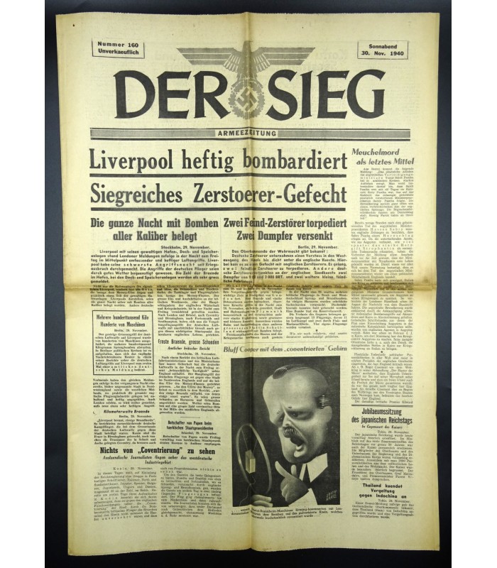 War propaganda newspaper 'Der Sieg'
