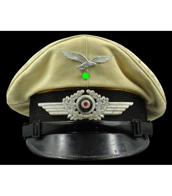 LW white top visor cap