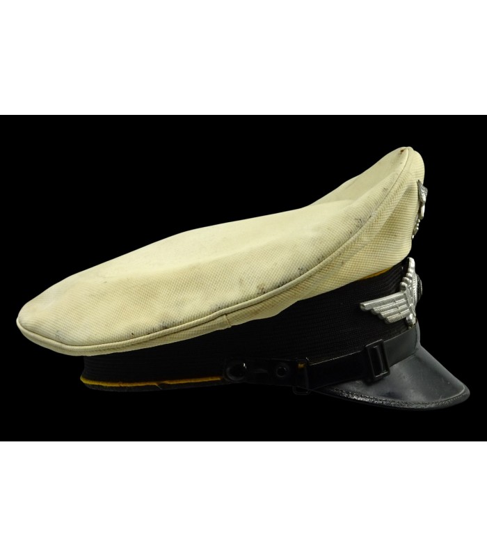 LW white top visor cap