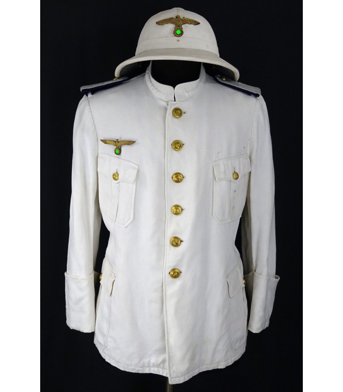 KM officer's white tunic and pith helmet