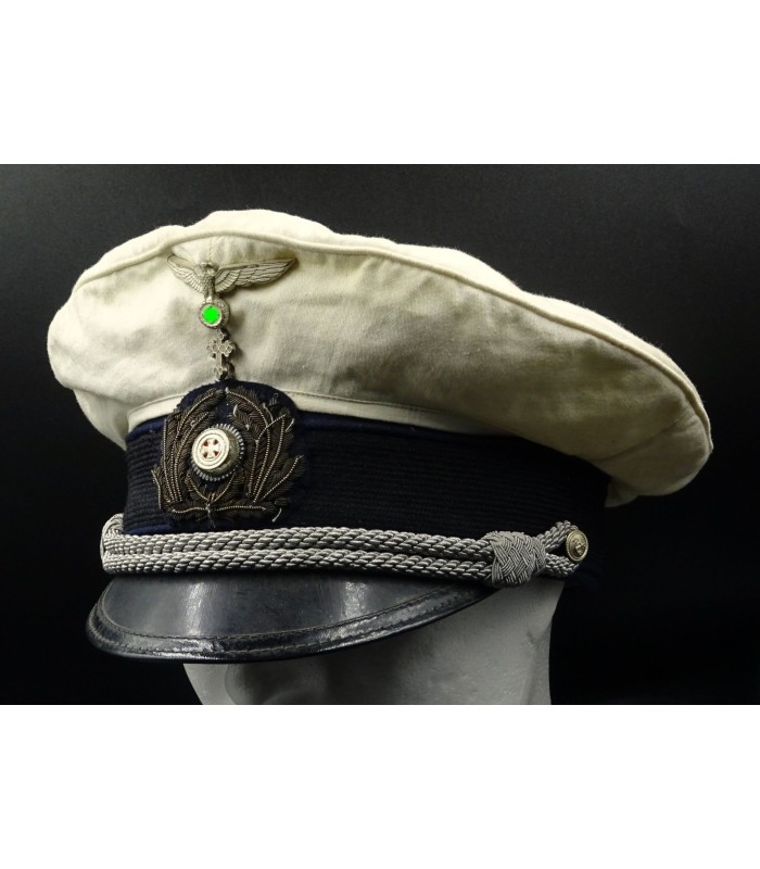 Casquette à coiffe blanche d'aumônier de la Kriegsmarine