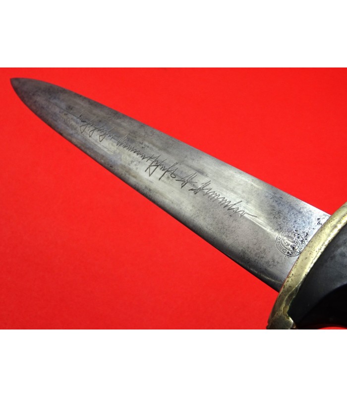 Dague Mle 33 SS dédicace Himmler