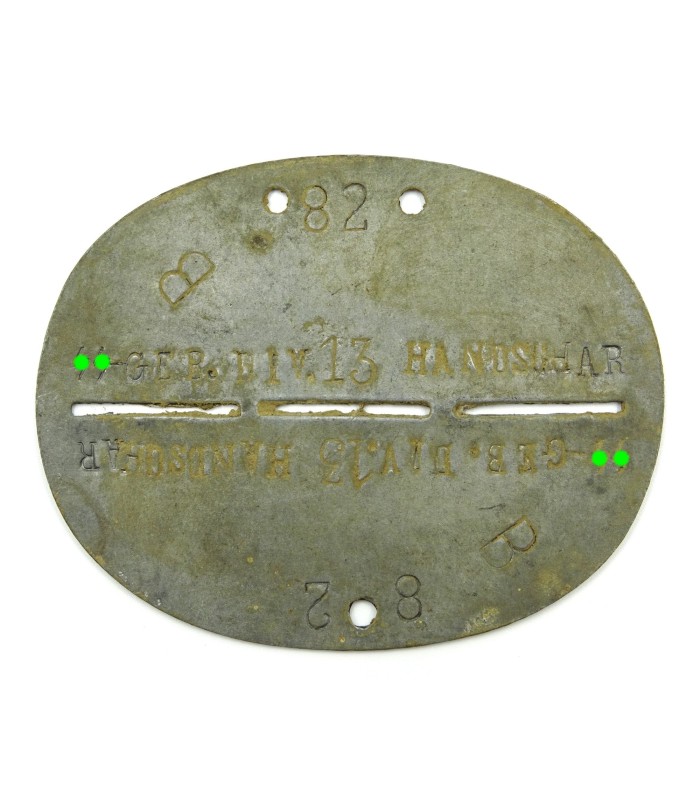 Plaque d'identité SS-Handschar 