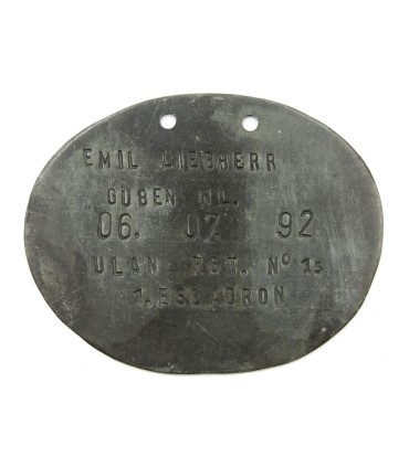 Plaque d'identité Uhlan 1e GM