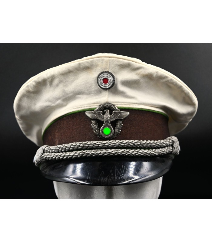 Casquette blanche d'officier de la Polizei