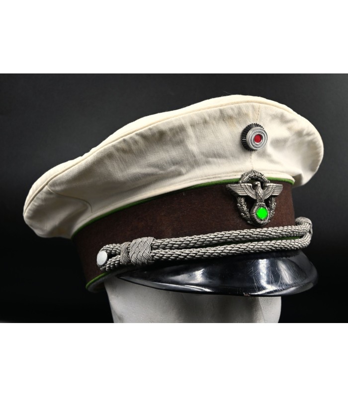 Casquette blanche d'officier de la Polizei
