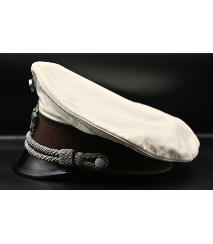 White top police visor cap