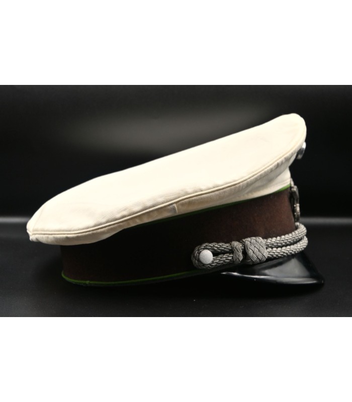 White top police visor cap