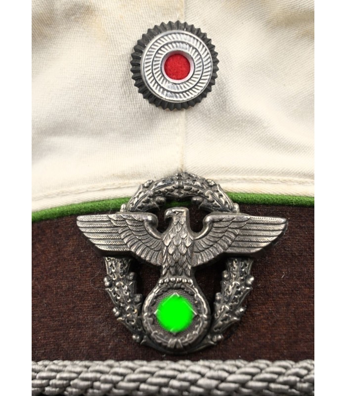 White top police visor cap
