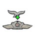 Jeu d'emblèmes de casquette d'officier de la Luftwaffe  