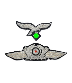LW officer's cap insignias set