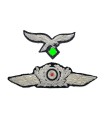 Jeu d'emblèmes de casquette d'officier de la Luftwaffe  