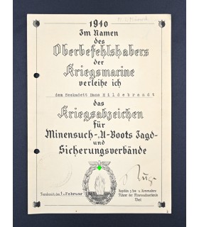 Insigne de dragueur de mines KM