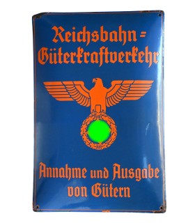 Plaque émaillée Reichsbahn