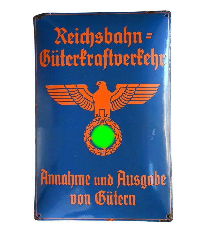 Plaque émaillée Reichsbahn