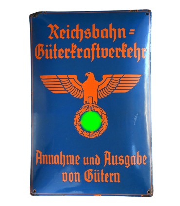Plaque émaillée Reichsbahn