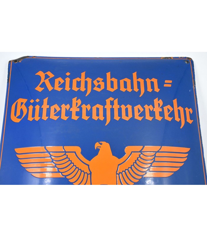 Reichsbahn enameled wall plaque