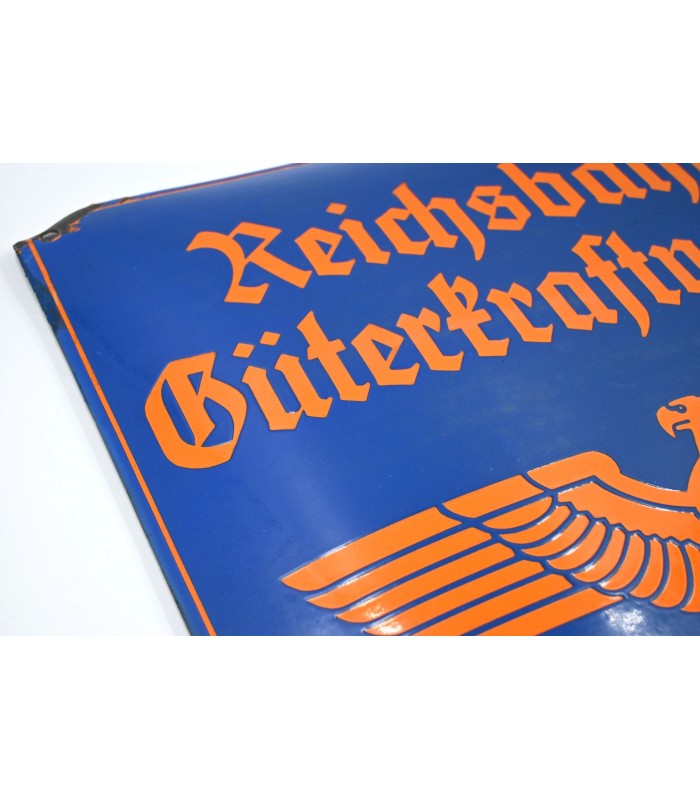 Reichsbahn enameled wall plaque