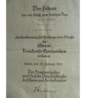 Diplôme de la croix d'ancienneté