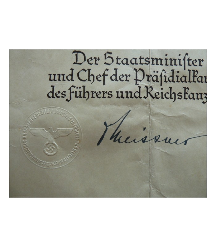 Diplôme de la croix d'ancienneté